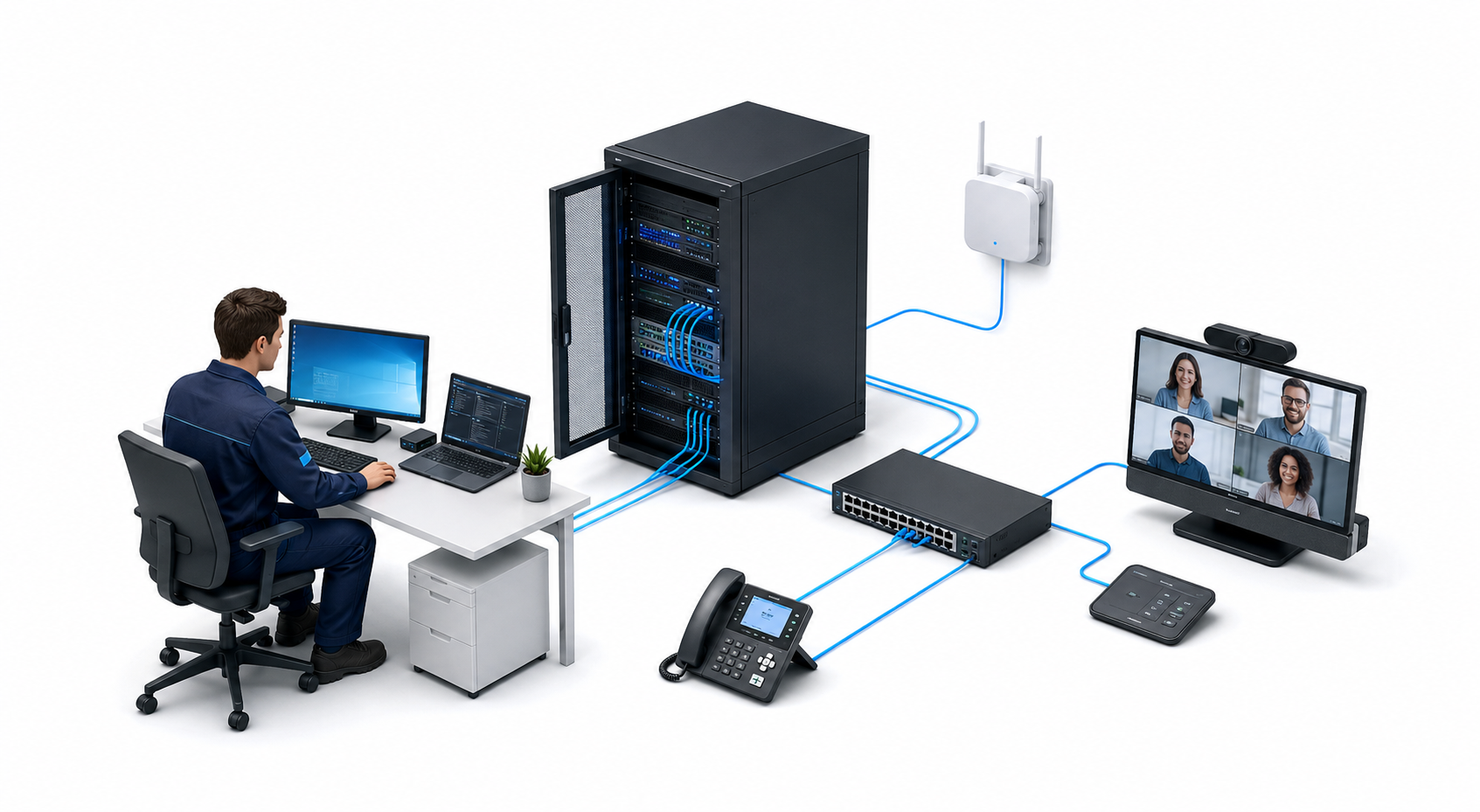 Managed IT and ICT support for business infrastructure